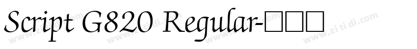 Script G820 Regular字体转换